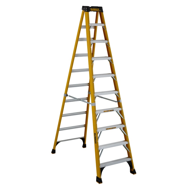 DEWALT (DXL3410-10) 10-Foot Fiberglass Step Ladder, 375-Pound Load Capacity, Type IAA