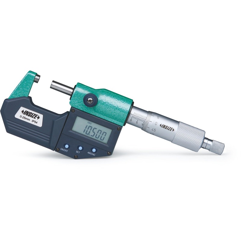 INSIZE (3108-25A) Electronic Outside Micrometer, IP65, 0-25mm/0-1