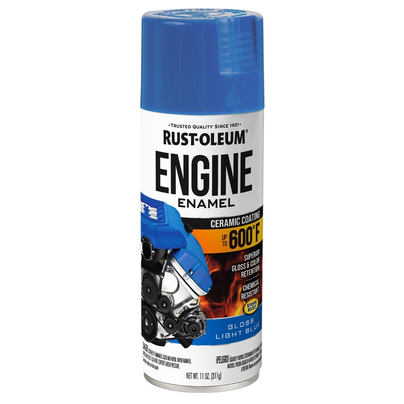 Rust-Oleum 366431 Engine Enamel Spray Paint, 11 oz, Gloss Light Blue (Pack of 1)