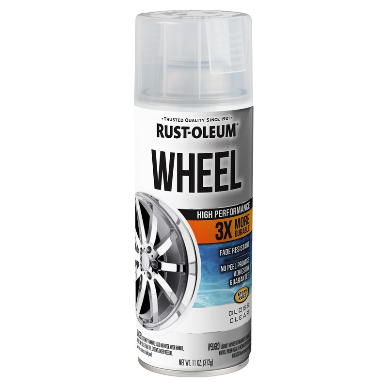 Rust-Oleum 366439 High Performance Wheel Spray Paint, 11 oz, Gloss Clear Spray Paint (Pack of 1)