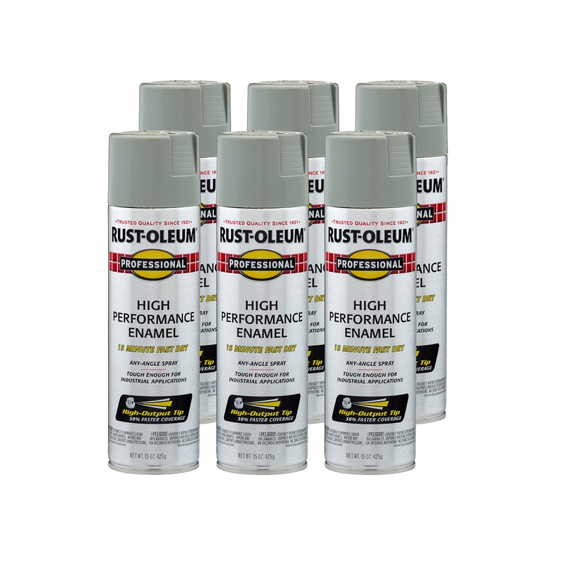 Rust-Oleum 7519838 Professional High Performance Enamel Spray Paint, 14 Oz, Stainless Steel (Pack of 6)