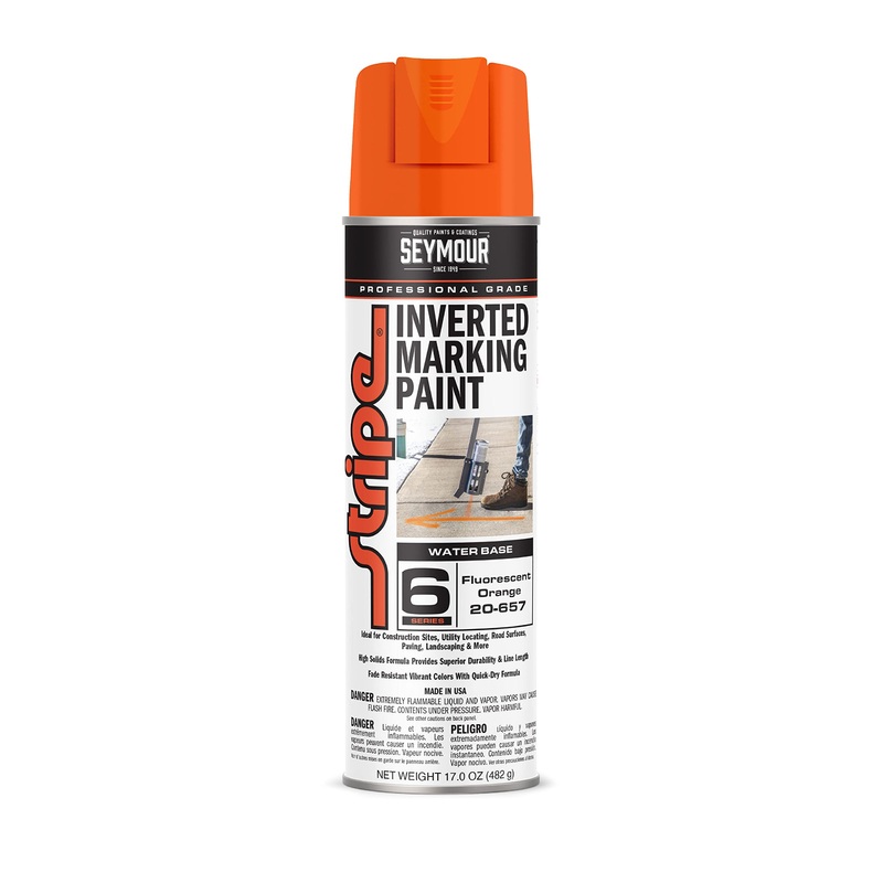 Seymour (20-657) Stripe Inverted Tip Marker, Orange Fluorescent