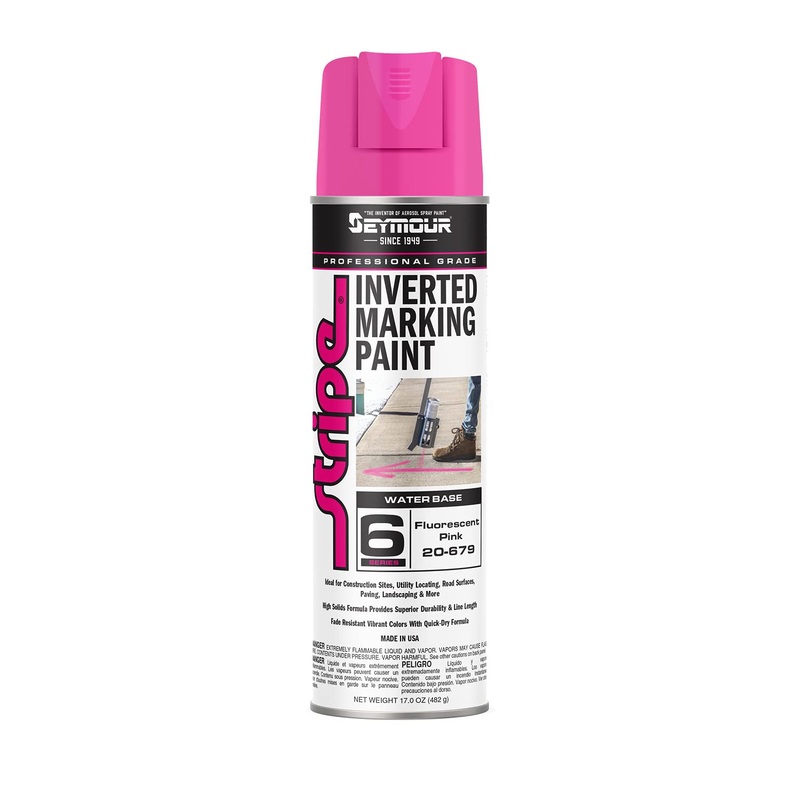 Seymour (20-679) Stripe Inverted Tip Marker, Pink Fluorescent