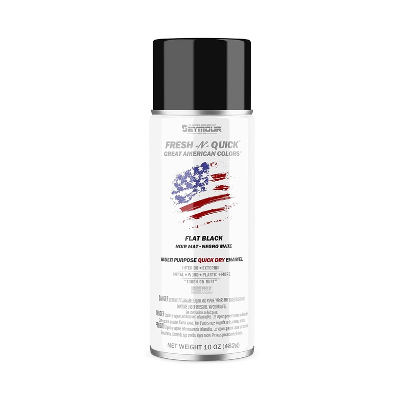 Seymour Paint (11-10) Fresh-N-Quick Multi-Purpose Spray Enamel, Flat Black