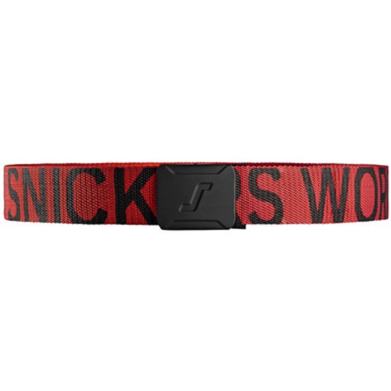 SNICKERS Accessory | 9004 Red Belt with Scratch Free Buckle with Logo in Webbing