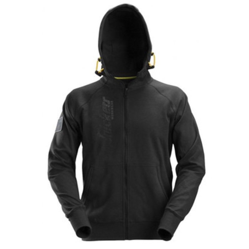 SNICKERS Hoodie | 2880 Black Full Zip Logo Hoodie in Cotton-SALE