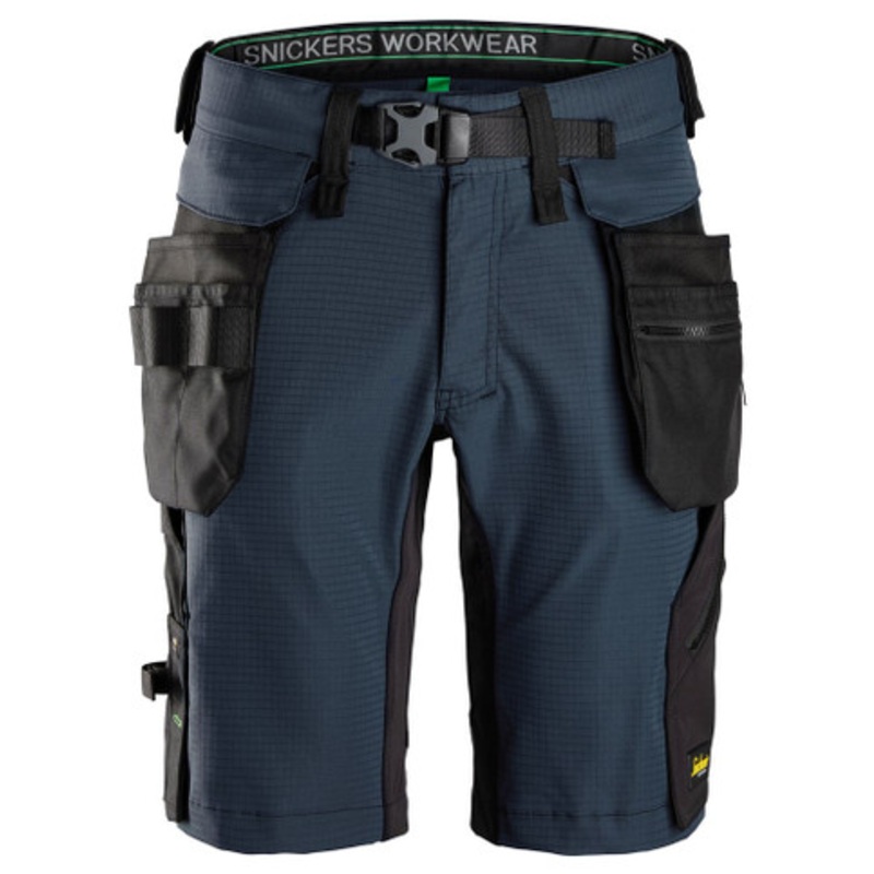 SNICKERS Shorts | 6172 Navy Blue FlexiWork Shorts with Detachable Holster Pockets and in 2-Way Stretch