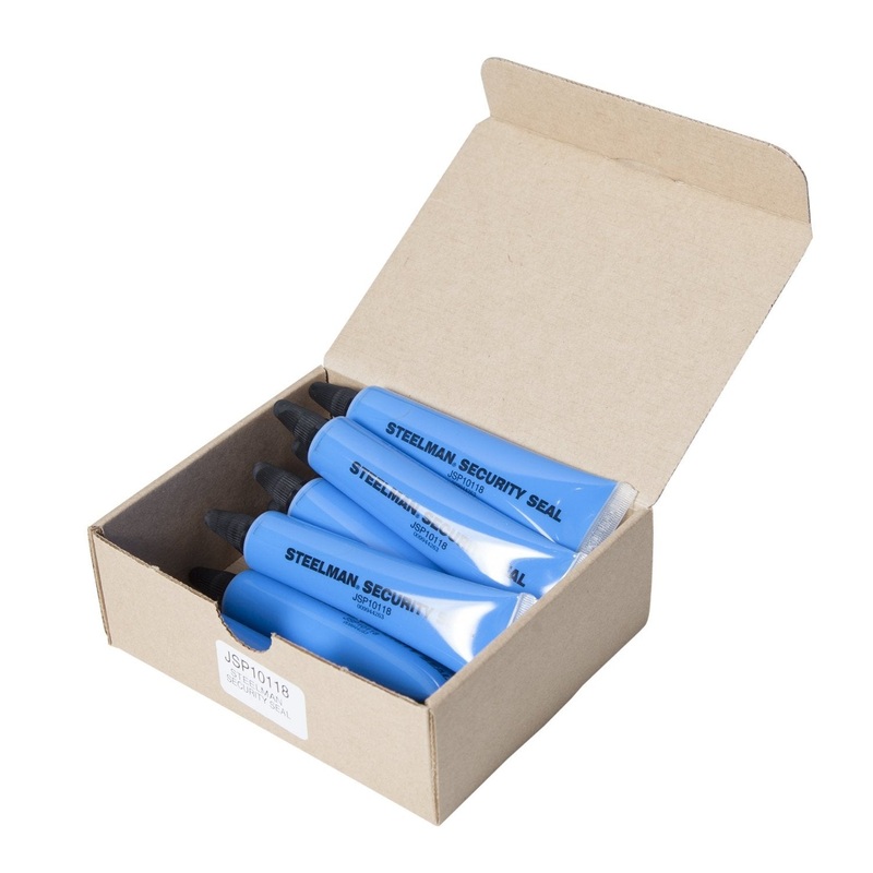 Steelman (JSP10118) 1-Ounce Security Seal, Bright Blue, Adheres to Both Metal and Plastic, Durable, Quick-Drying (Pack of 10)