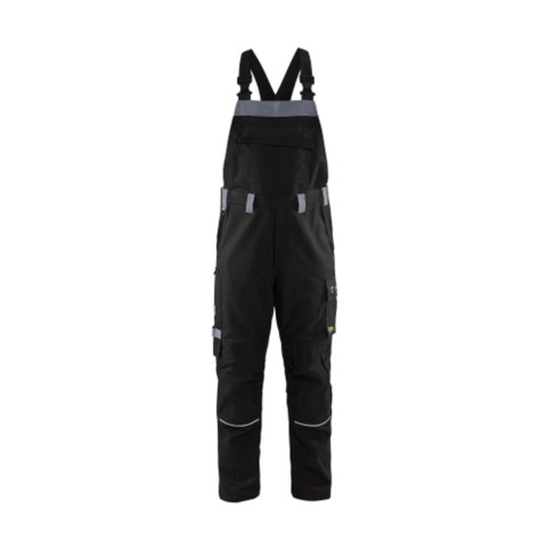 BLAKLADER Overalls | 2861 Industry Anti Flame Black Overalls with Braces in Cotton