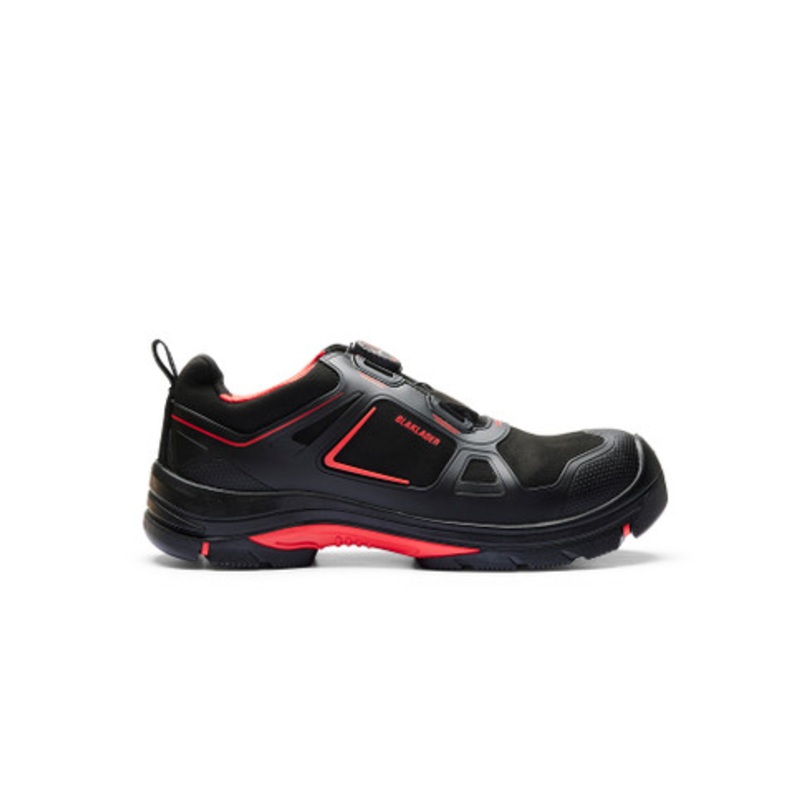 BLAKLADER Safety Shoes  | 2471 GECKO Black / Red Freelock System Work Shoes