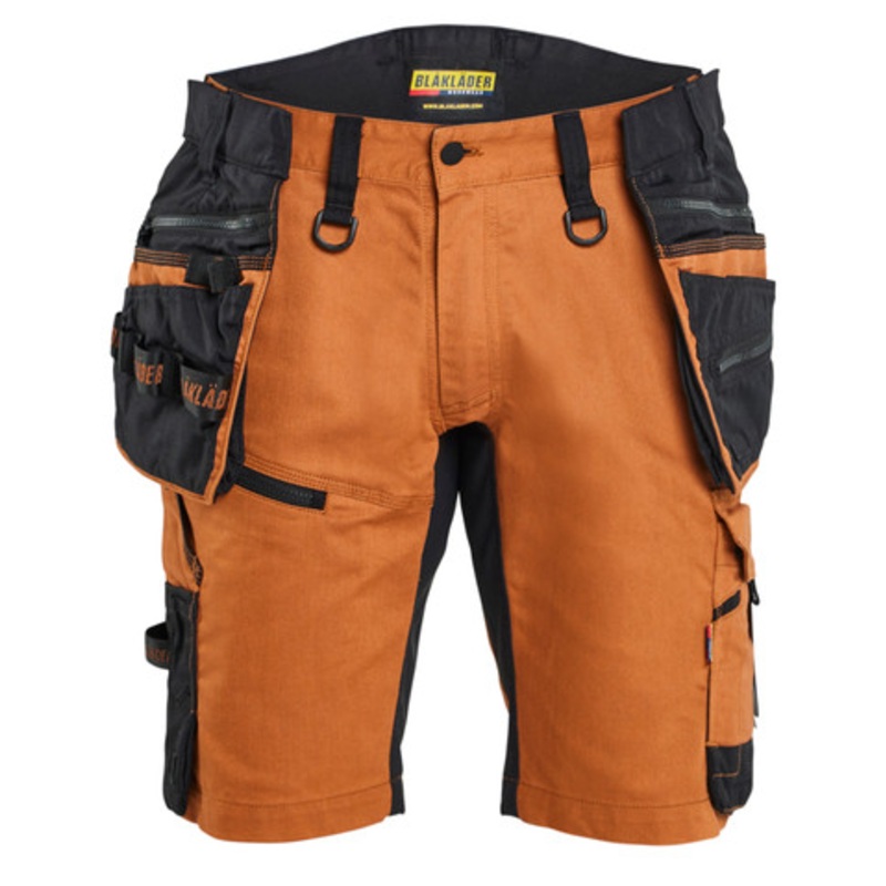 BLAKLADER Shorts | 1972 Craftsman Brown Rust Shorts with Holster Pockets in Cordura with Stretch