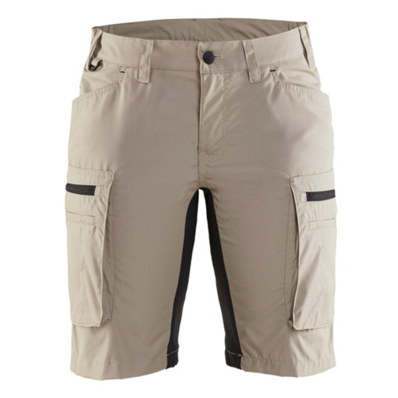 BLAKLADER Shorts | 7149 Womens Service Stretch Khaki Shorts with Polyester