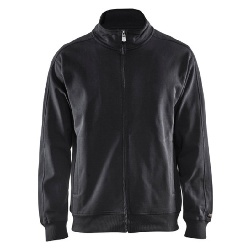 BLAKLADER Sweater Jacket | 3349 Black Full Zip Sweater Jacket in Durable Poly/Cotton Blend