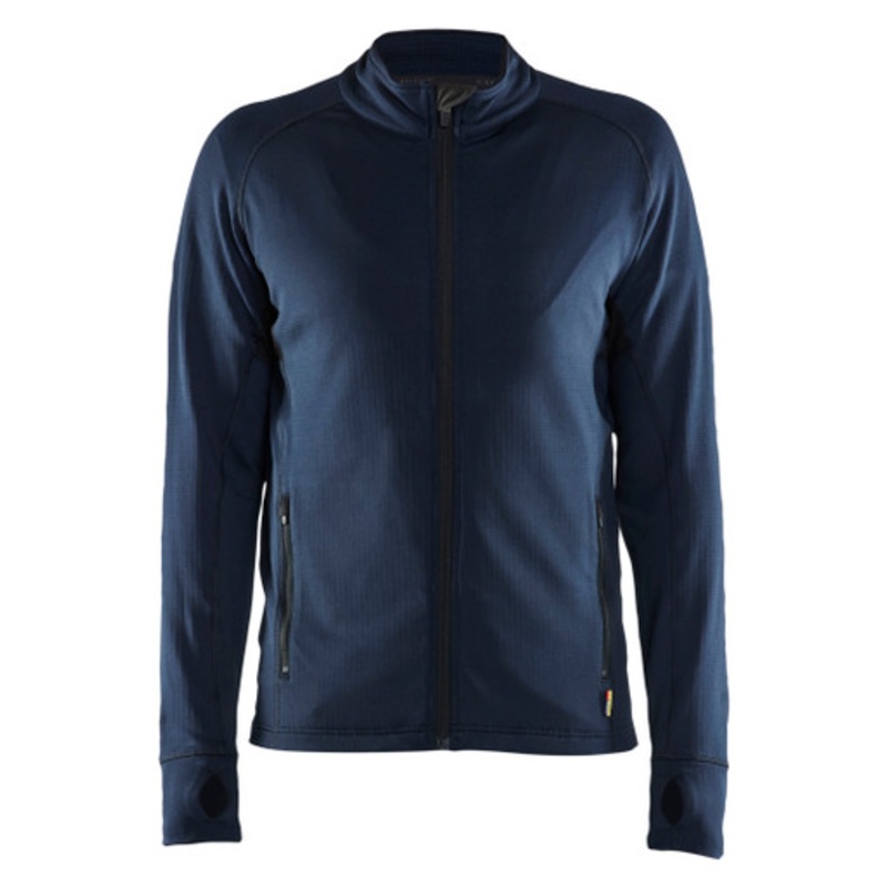 BLAKLADER Sweater Jacket | 4735 STRIKER Dark Navy Blue Sweater Jacket Full Zip in Fleece