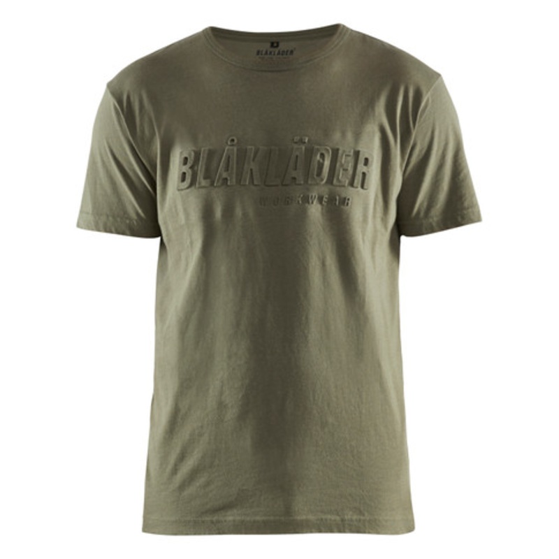 BLAKLADER T-Shirt  | 3531 Mens Autumn Green 3D Logo T-Shirt in Cotton