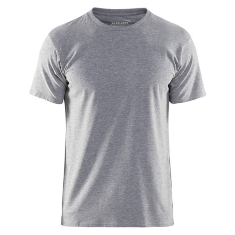 BLAKLADER T-Shirt  | 3533 Grey Melange Classic T-Shirt in Cotton with Stretch