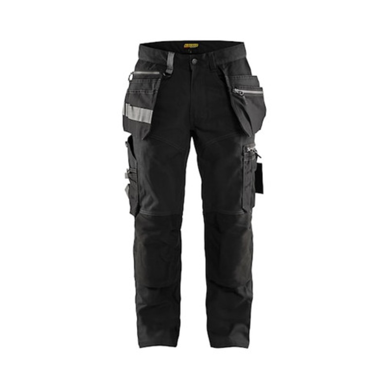 BLAKLADER Trousers | 1590  Craftsman Black Trousers with Kneepad Pockets and Holster Pockets Canvas