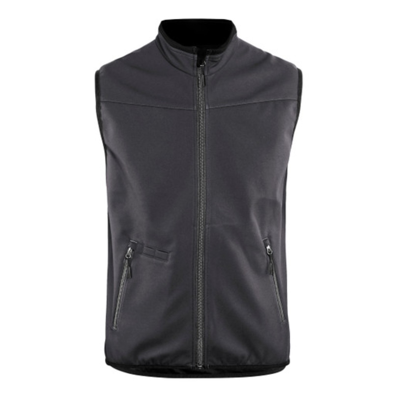 BLAKLADER Vest | 3850 Mid Grey Softshell Vest with Fleece Lining