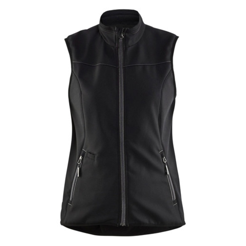 BLAKLADER Vest | 3851 Black Softshell Vest for Women with Fleece Liner