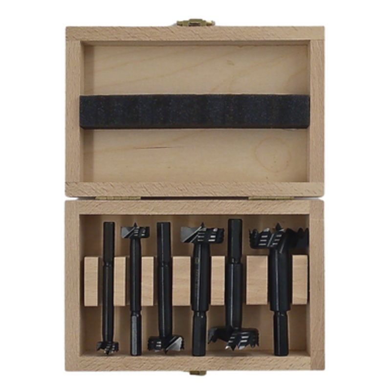 FAMAG Forstner Bit | 1622 BORMAX Tool Steel Forstner Bit. Set 15, 20, 25, 30, 35, 40 mm and Box.