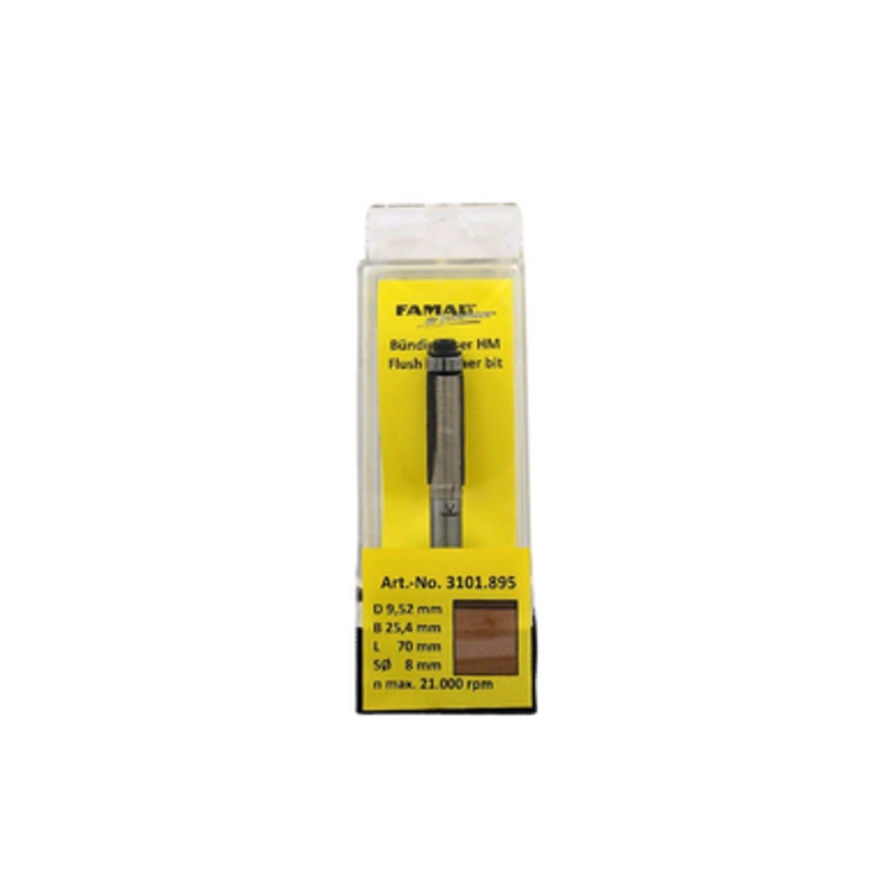 FAMAG Router Bits | 3101 STRAIGHT Flush Trimmer Router Bits with 8mm Shank