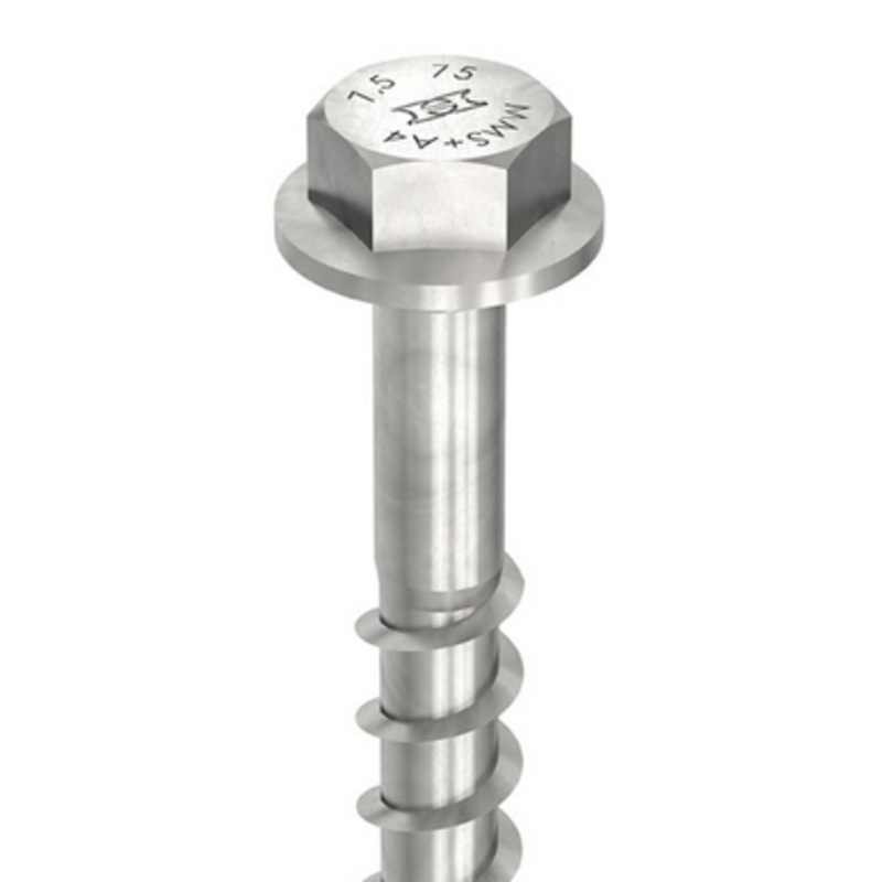 HECO Screw Anchor | 10mm SW13 Hexagon Head with Washer Screw Anchor with Full Thread in A4 316 Stainless Steel