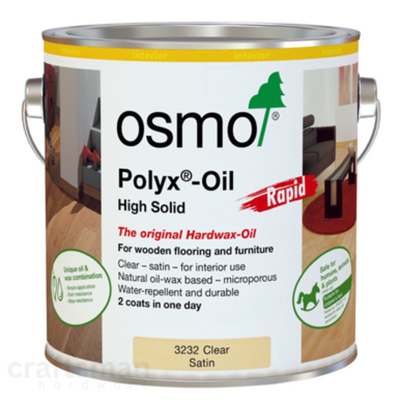 OSMO Interior | POLYX RAPID 3232 Clear Satin Interior for Fast Drying