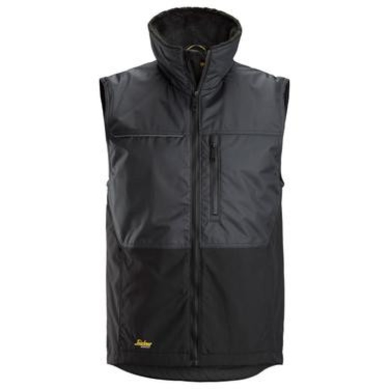 SNICKERS Vest | 4548 Steel Grey Full Zip Allround Work Winter Vest with Pile Lining