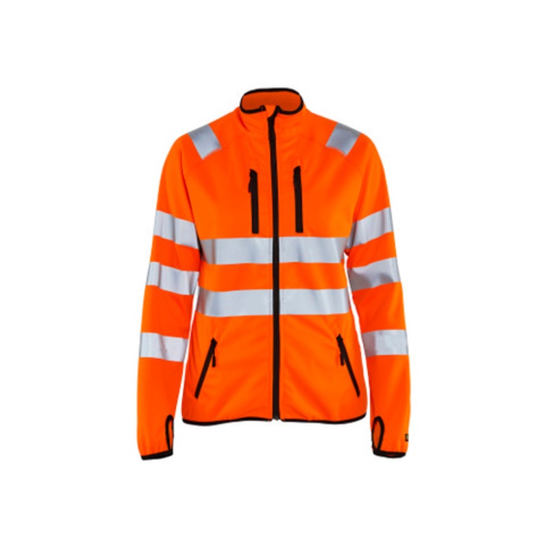BLAKLADER Jacket | 4926 Womens High Vis Orange Softshell Jacket with Reflective Tape