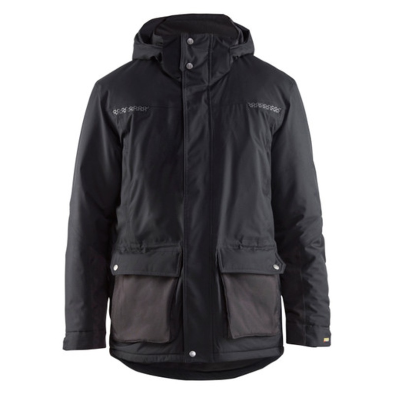 BLAKLADER Jacket | 4989 Mens Black Jacket Winter Parka in Polyester