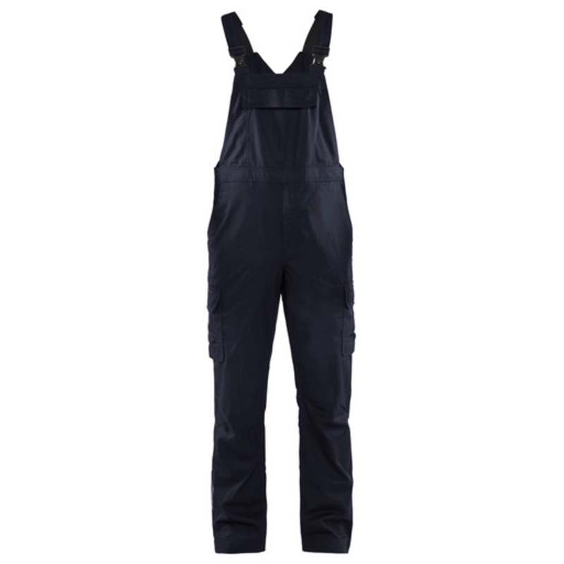 BLAKLADER Overalls | 2666 Industry Navy Blue Overalls with Braces with Knee Pad Pockets in Scratch Free Cotton