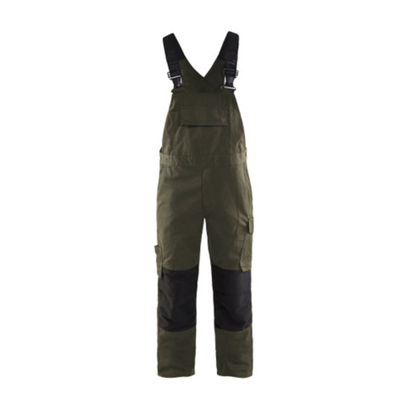 BLAKLADER Overalls | 2695 Bib-Overalls Forest Green with Kneepad Pockets and Stretch in Ripstop