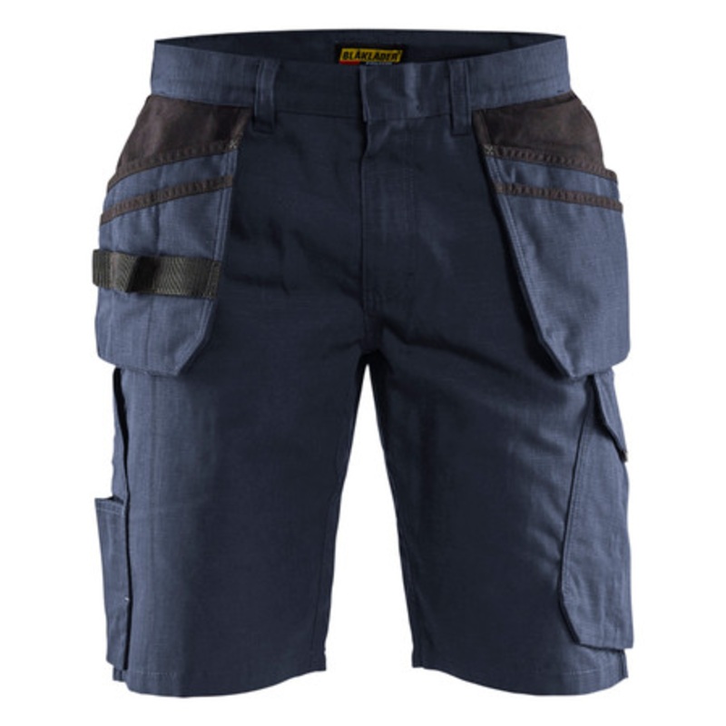 BLAKLADER Shorts | 1494 Service Stretch Dark Navy Blue Shorts with Holster Pockets Rip-Stop with Stretch