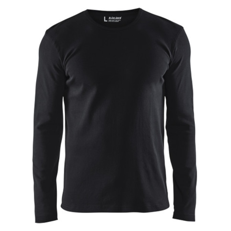 BLAKLADER T-Shirt  | 3314 Mens Black Long Sleeve T-Shirt in Cotton