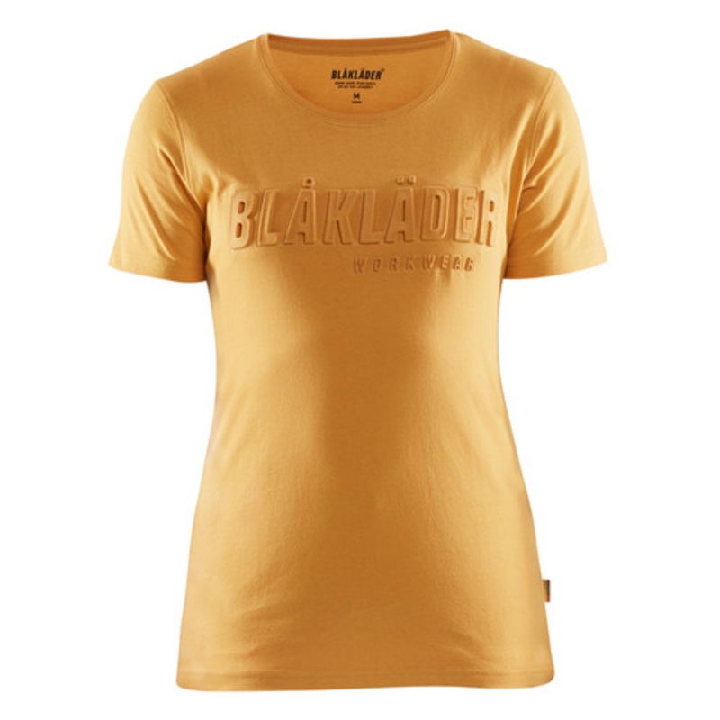 BLAKLADER T-Shirt  | 3431 Womens Honey Gold 3D Logo T-Shirt with Cotton