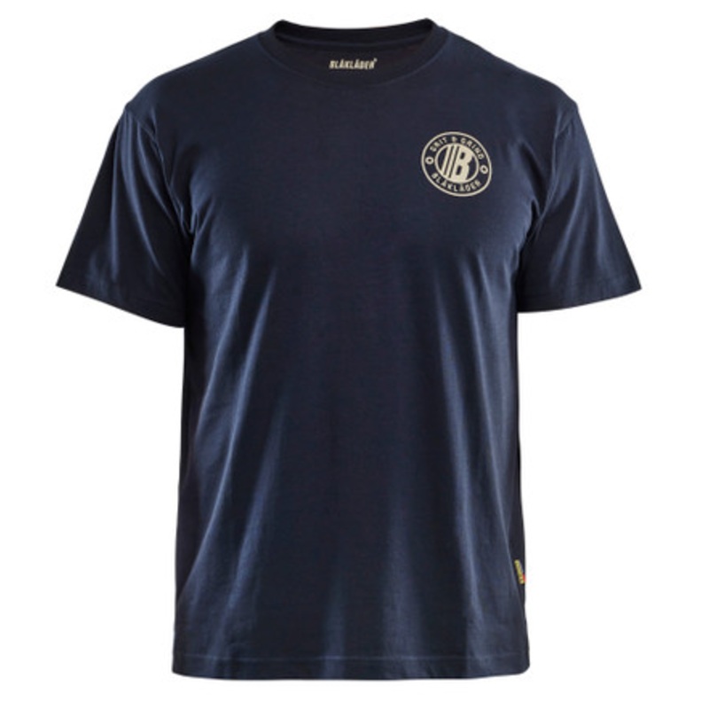 BLAKLADER T-Shirt  | 9420 Mens Dark Navy Blue GRIT T-Shirt in Cotton