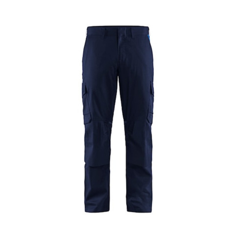 BLAKLADER Trousers | 1448 Industry Navy Blue Trousers with Kneepad Pockets and Scratch Free 2-Way Stretch