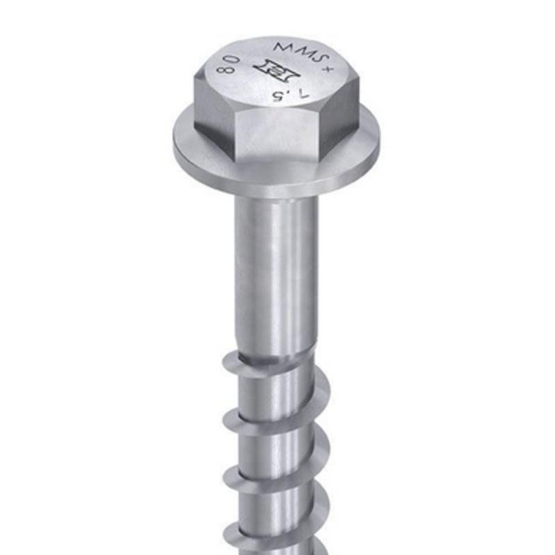 HECO Screw Anchor | 7.5mm SW10 Hexagon Head with Washer Screw Anchor with Full Thread in HP Coated