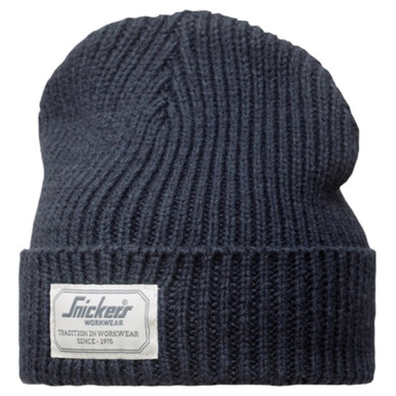 SNICKERS Accessory | 9023 Navy Blue Fisherman Beanie AllRoundWork with Wool