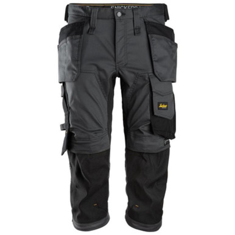 SNICKERS Shorts | 6142 Allround Work Steel Grey Pirates Shorts with Kneepad Pockets with Holster Pockets Cordura with Stretch-SALE