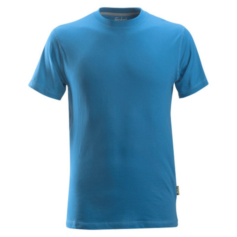 SNICKERS T-Shirt | 2502 Ocean Blue AllroundWork T-Shirt with Round Neck and in Cotton