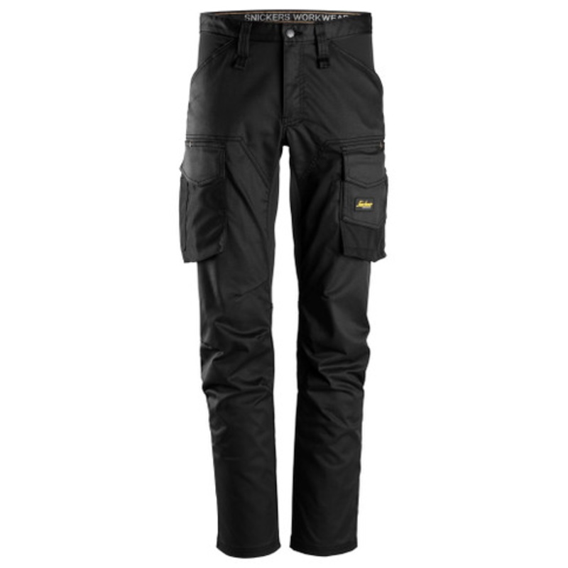 SNICKERS Trousers | 6803 Black AllroundWork Trousers and in 2-Way Stretch