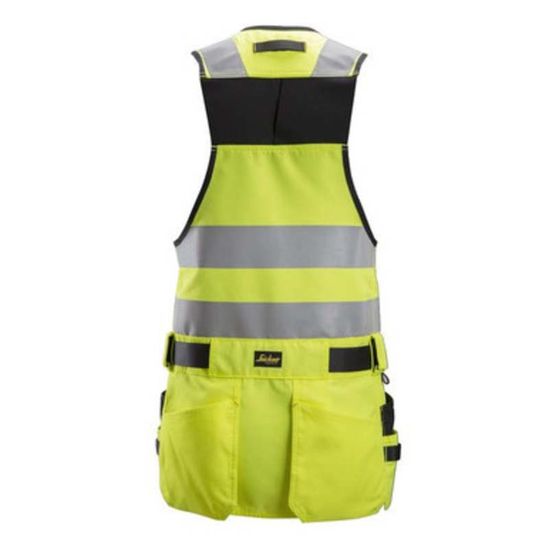 SNICKERS Vest  | 4230 High Vis Yellow Craftsman Tool Vest with Reflective Tape Durable Poly/Cotton Blend