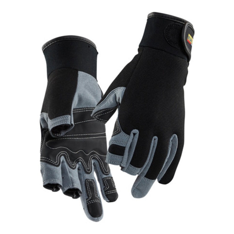 BLAKLADER Gloves | 2233 Work Gloves Synthetic with Open Fingers