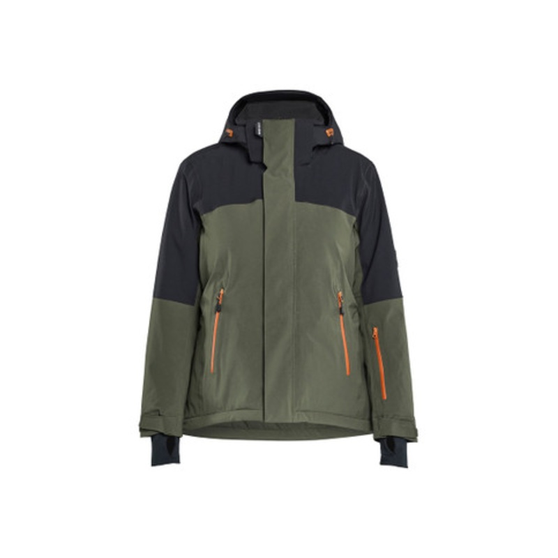 BLAKLADER Jackets | 4707 Forest Green/Black Womens Winter Jacket Insulated and Windproof in Waterproof Polyester