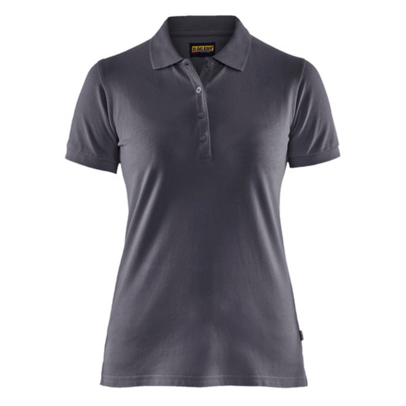 BLAKLADER Polo Shirt  | 3307 Womens Mid Grey Polo Shirt in Cotton