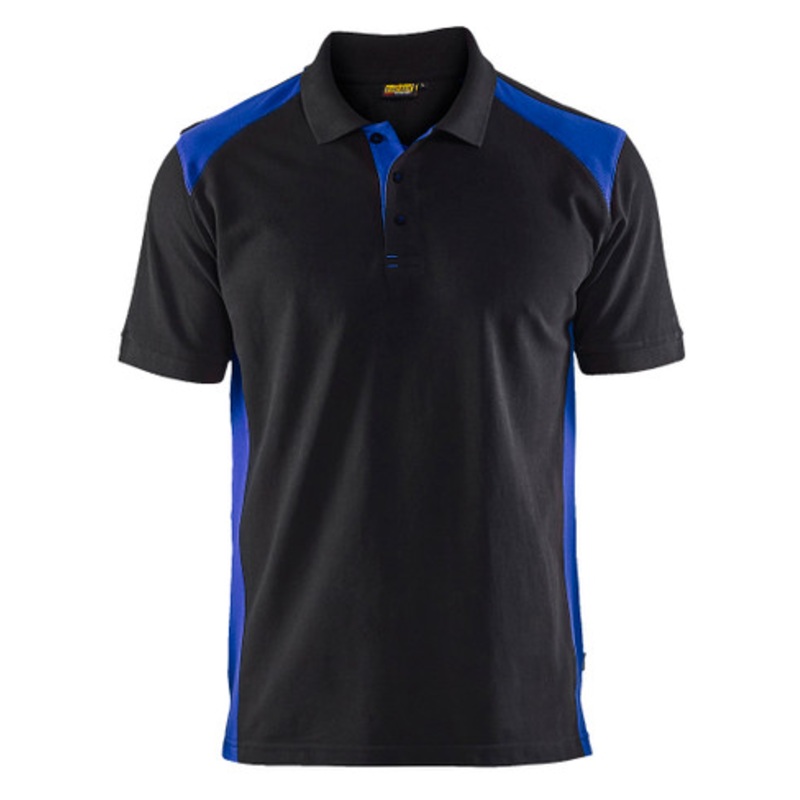 BLAKLADER Polo Shirt  | 3324 Black / Blue Polo Shirt in Cotton