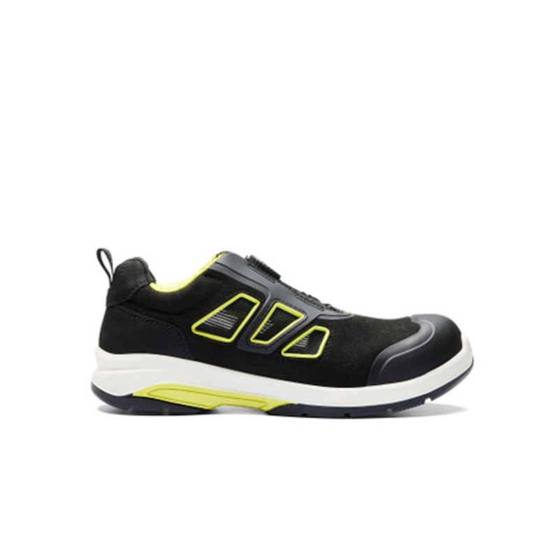 BLAKLADER Safety Shoes | 2440 CRADLE Black / Yellow Freelock System Work Shoes