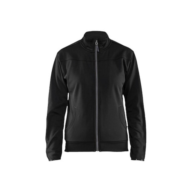 BLAKLADER Sweater Jacket | 3394 Womens Black /Dark Grey Sweater Jacket with Full Zip in Polyester