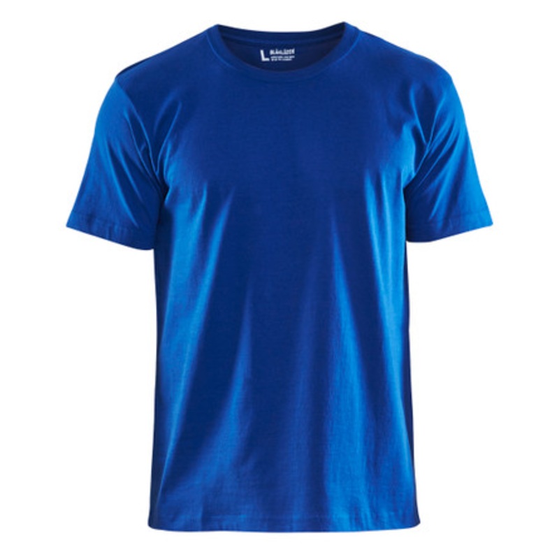 BLAKLADER T-Shirt | 3300 Blue T-Shirt with Round Neck and Classic Fit in Cotton